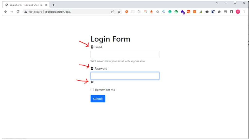 3 login form without custom css for bootstrap icons 1