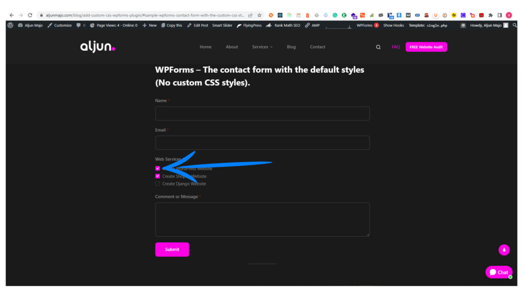 Custom WPForm Checkbox