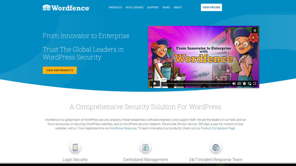 WordFence Home Page