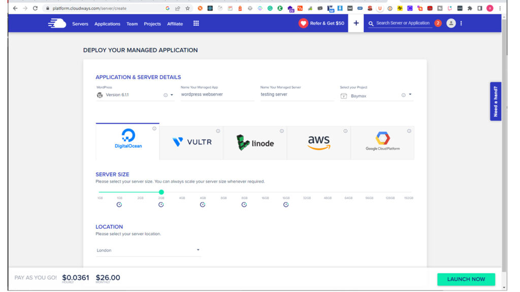 Cloudways Server