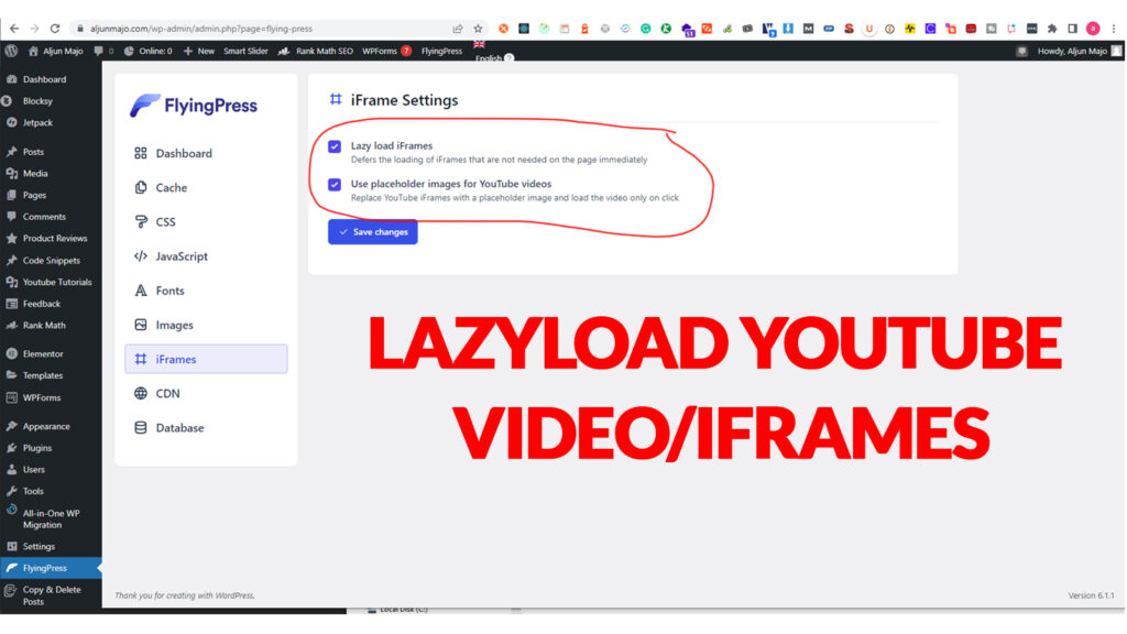 Lazyload YouTube Video and iFrames