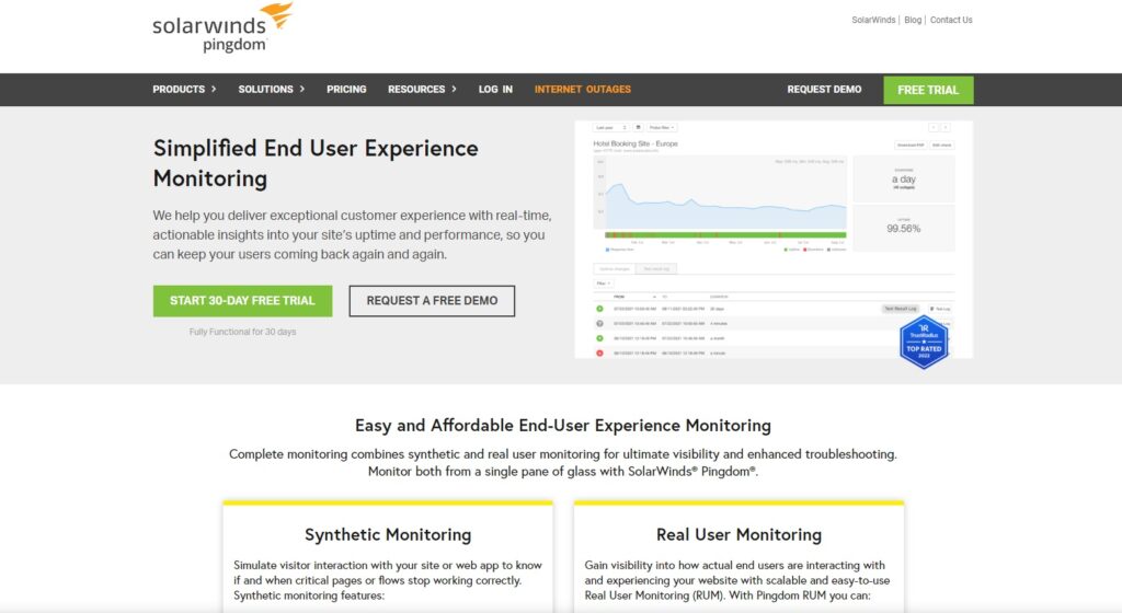 WordPress Website Downtime Monitoring 3 Pingom Downtime monitoring