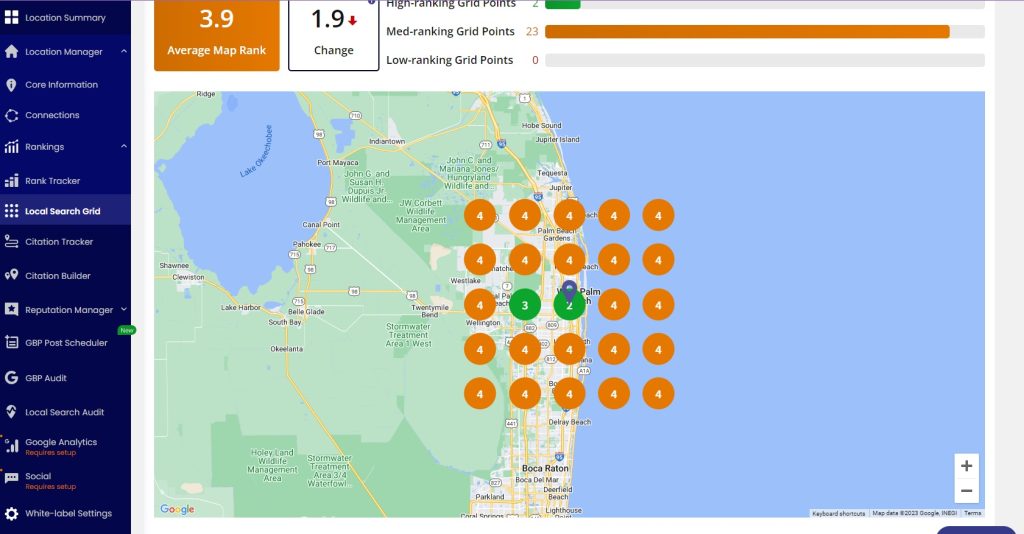 GMB Tracking using BrightLocal and Grid View