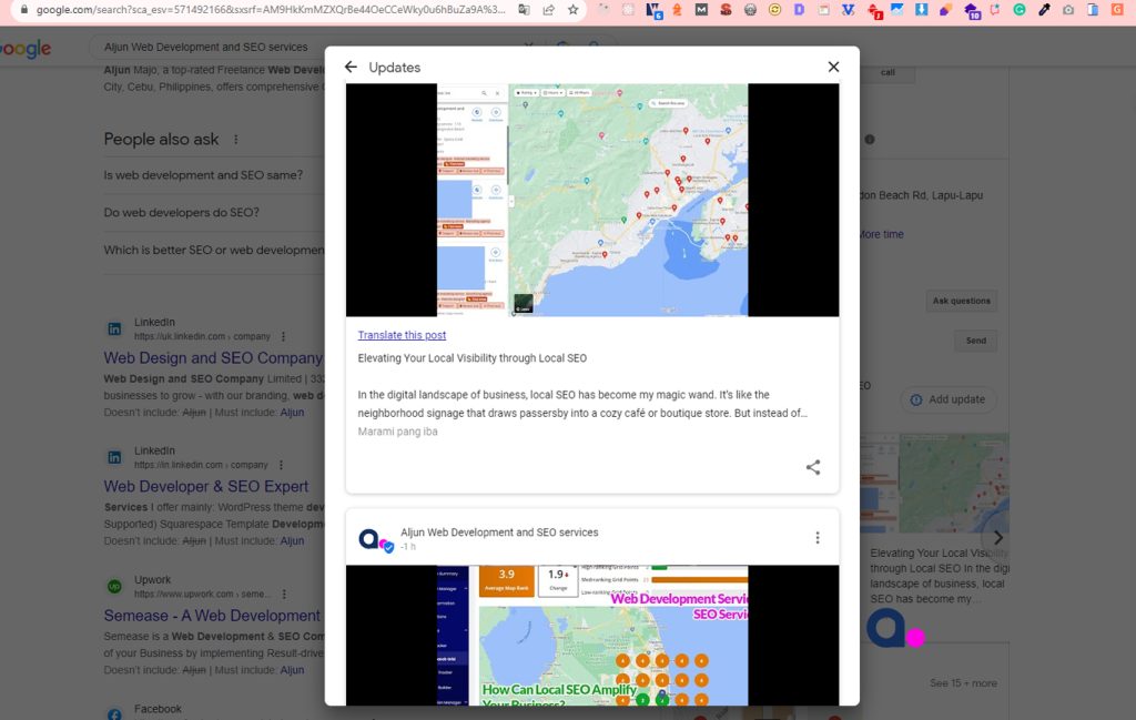Do GMB (Google My Business) posts help SEO? 3 GMB Post Text area